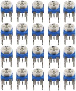 Charohm 10K Ohm (103) 20 Pcs Single Turn Vertical Preset Potentiometer Variable Resistor