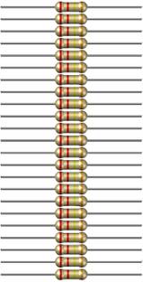 Charohm CH220K100P 220k Ohm 0.25W 100 Pieces Fixed Resistor