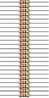 Charohm CH22R100P 22 Ohm 0.25W 100 Pieces Fixed Resistor