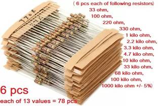 Amaze Trade 78 pcs of 13 values resistorbuyoriginalonlyfromamazetrade Fixed Resistor