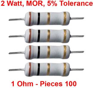 ELPH MOR | Metal Oxide Resistance | 2 Watt | 1 Ohm Pcs 100 Fixed Resistor