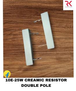 RKRESISTORS 25E-10W CREAMIC RESISTOR DOUBLE POLE Fixed Resistor