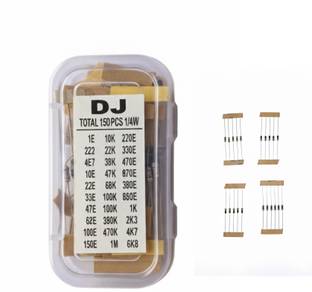 Raoedge Assorted 150 Pieces 1/4 Watt Resistor Kit Fixed Resistor