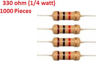 Technical hut 1000 Pieces 330ohm Resistor - 1/4 Watt Fixed Resistor