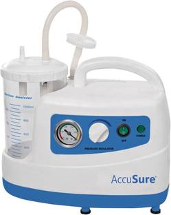 AccuSure Premium Electric Suction Machine Oil-Free Low Noise Single Jar Phlegm Portable Respiratory Exerciser