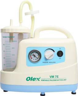 OLEX Portable Phlegm Suction Unit 7E with 1000 ml Jar | 1 Year Warranty Suction Machine Respiratory Exerciser