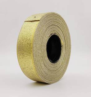 Bobbiny Metallic Ribbon 1 Inch Gold color 35 Meters for Christmas Party Decoration. Gold Nylon Ribbon