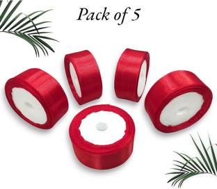 World Wide Villa 5 satin ribbon roll for Red Satin Ribbon