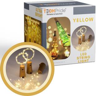 TechPride 20 LEDs 2 m Gold Steady String Rice Lights