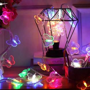 One23POP 14 LEDs 3 m Multicolor Steady Butterfly Rice Lights
