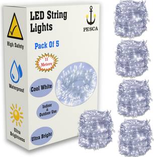 PESCA 40 LEDs 11 m White Steady String Rice Lights