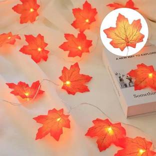 Refulgix 14 LEDs 3 m Yellow Steady Leaf Rice Lights
