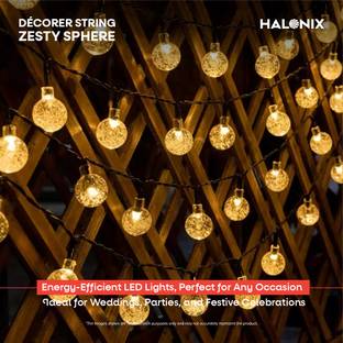 HALONIX 15 LEDs 4.6 m Yellow Steady Ball Rice Lights