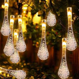 Refulgix 16 LEDs 3 m Yellow Steady Water Drop Rice Lights