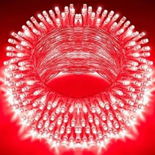 TechPride 66 LEDs 11 m Red Steady String Rice Lights