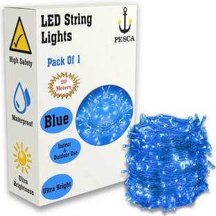 PESCA 60 LEDs 19.99 m Blue Steady String Rice Lights