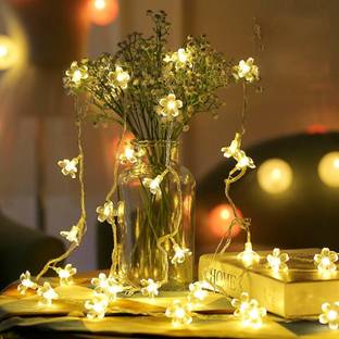 Infiprises 16 LEDs 3 m Gold Steady Flower Rice Lights