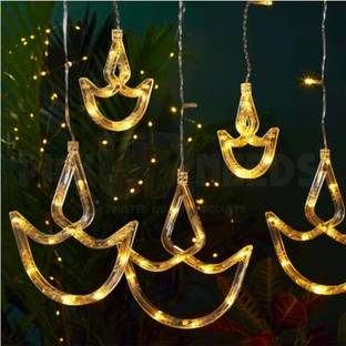 Sunaze 138 LEDs 10 m Beige Color Changing Diya Rice Lights