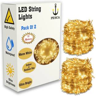 PESCA 40 LEDs 11 m Yellow Steady String Rice Lights