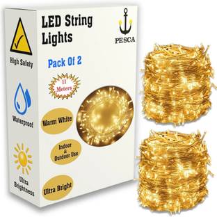 PESCA 40 LEDs 11 m Yellow Steady String Rice Lights