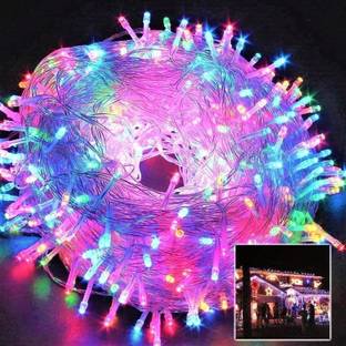 luckys designers 80 LEDs 25.4 m Transparent Color Changing Christmas Tree Rice Lights