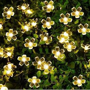 Refulgix 16 LEDs 3 m Yellow Steady Flower Rice Lights