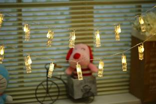 Satyam Kraft 20 LEDs 3 m Yellow Steady Clip Rice Lights