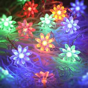BRIGHTDAZZLE 14 LEDs 5 m Multicolor Steady Flower Rice Lights