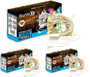 Sturlite 46 LEDs 10 m Yellow Steady Bulb Rice Lights