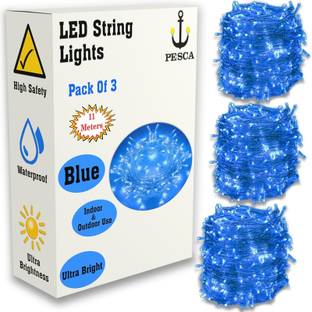 PESCA 40 LEDs 11 m Blue Steady String Rice Lights