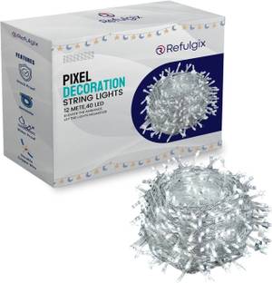 Refulgix 40 LEDs 12 m White Steady String Rice Lights