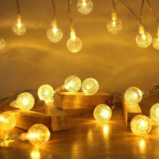 MACVL5 20 LEDs 4 m Yellow Steady Ball Rice Lights