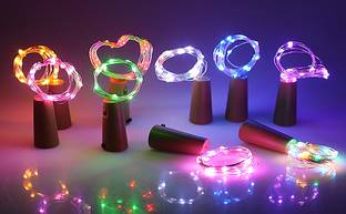 H Decor 20 LEDs 2 m Multicolor Flickering String Rice Lights