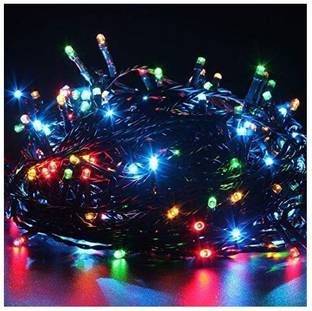 VibeX 150 LEDs 24.99 m Multicolor Color Changing, Flickering String Rice Lights