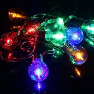 Home Delight 10 LEDs 3.81 m Multicolor Steady Bulb Rice Lights