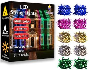 FIZZYTECH 40 LEDs 11 m Multicolor Steady String Rice Lights