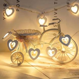 circisun 14 LEDs 4 m Yellow Steady Heart Rice Lights