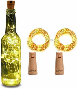 XERGY 20 LEDs 2 m Yellow Steady Water Drop Rice Lights
