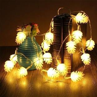 Home Delight 14 LEDs 4 m Yellow Steady Christmas Tree Rice Lights