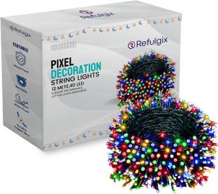 Refulgix 40 LEDs 12 m Multicolor Steady String Rice Lights