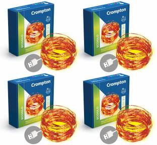 Crompton 100 LEDs 10 m Yellow Steady String Rice Lights