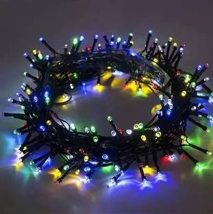diwalilights 100 LEDs 25 m Multicolor Color Changing, Flickering, Steady Disco Rice Lights