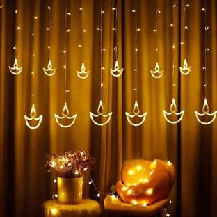 MZ 112 LEDs 4.5 m Transparent Flickering Diya Rice Lights