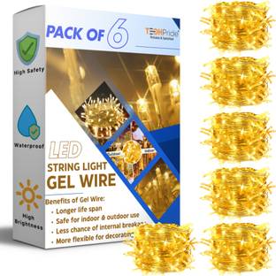 TechPride 40 LEDs 11 m Yellow Steady String Rice Lights