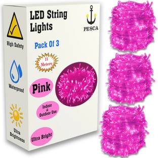 PESCA 40 LEDs 11 m Pink Steady String Rice Lights