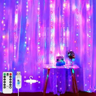 XERGY 300 LEDs 2.99 m Multicolor Flickering, Steady String Rice Lights
