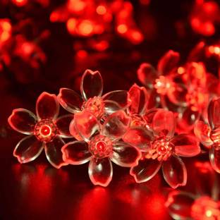 NISCO 16 LEDs 3 m Red Steady Flower Rice Lights