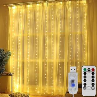 XERGY 300 LEDs 2.99 m Gold Flickering, Steady String Rice Lights
