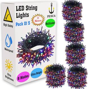 PESCA 40 LEDs 11 m Multicolor Steady String Rice Lights