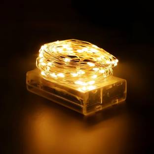 TurboTraders 30 LEDs 3 m Yellow Steady Bulb Rice Lights